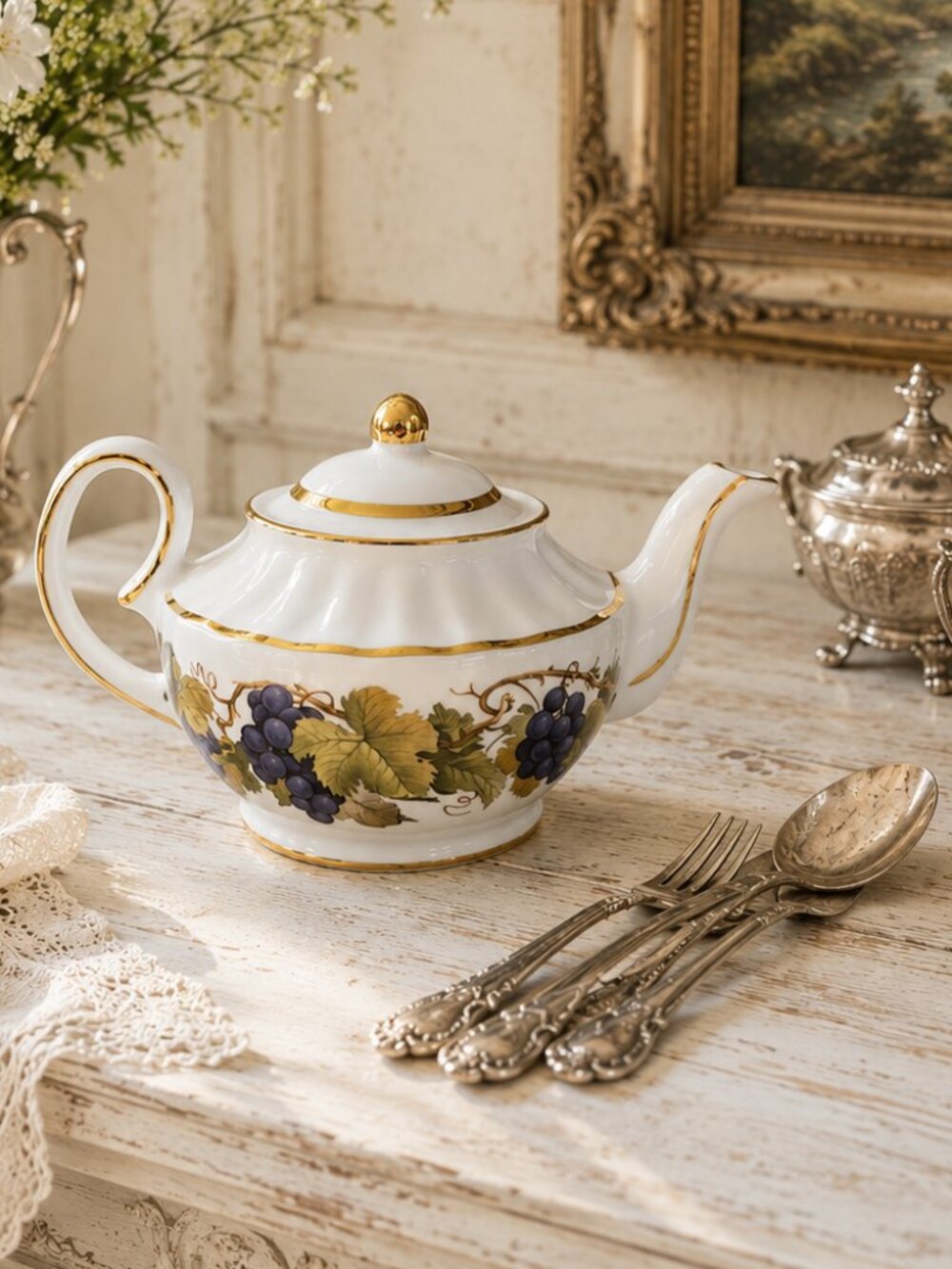 Vintage Wade Mini Fine Bone China Teapot The Regency Collection Teaware